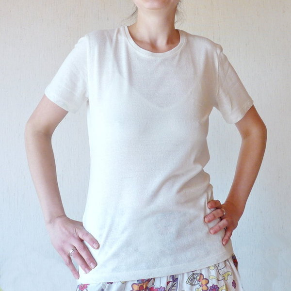 Shirt from organic Peace Silk • short sleeve • 100% silk