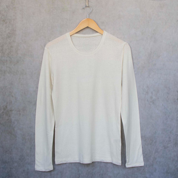 Shirt / Unterhemd aus Bioseide (Peace Silk) • Langarm • 100% Seide