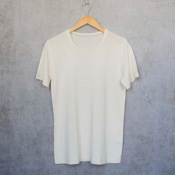 Shirt DEVA (Torf-Seide) • Kurzarm • 100% Seide