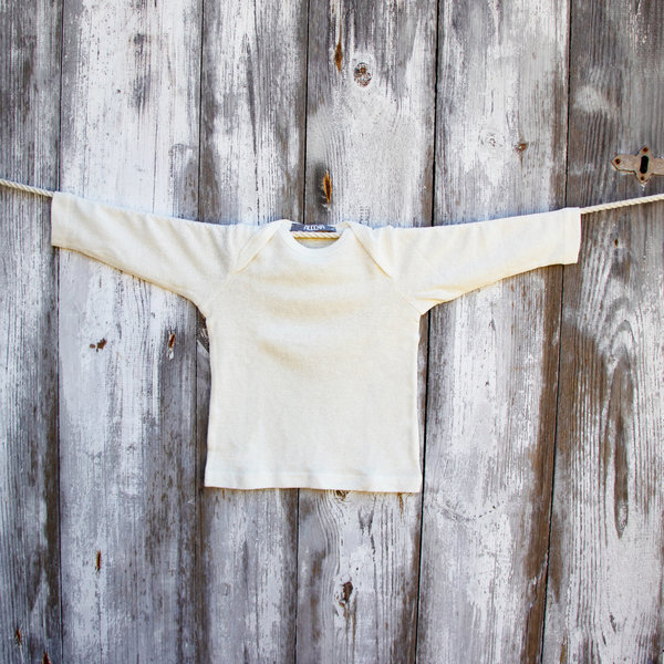 Baby-Shirt (Schlupfhemd) Langarm 100% reine Seide kbT • Bio Peace Silk von Alkena