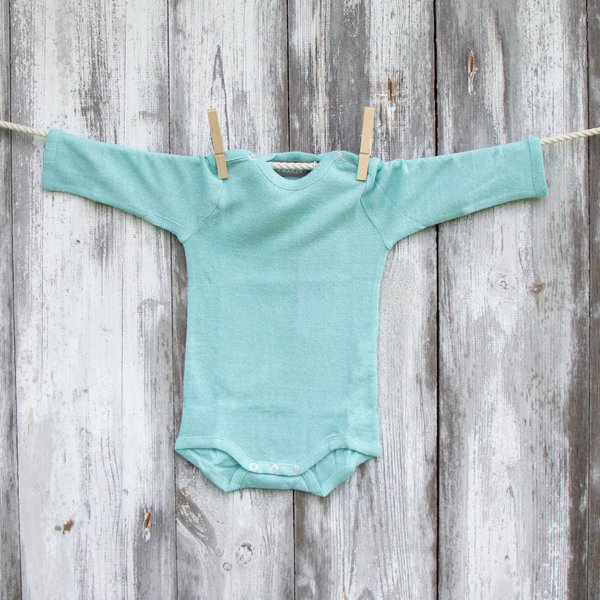 Long-sleeved Baby Onesie • 100% Organic Peace Silk by Alkena