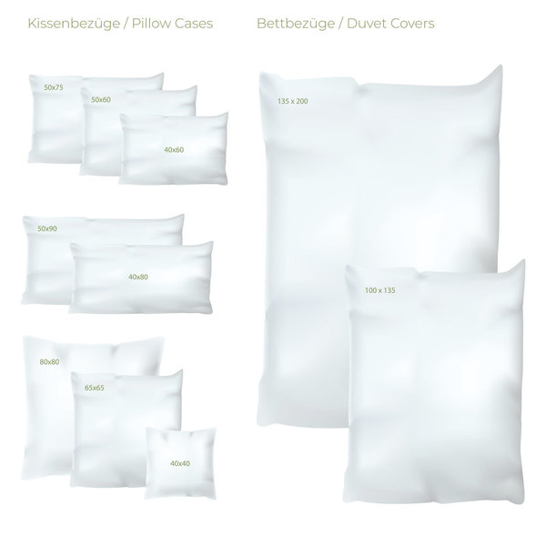 Pillow case and Duvet cover Peace Silk satin 100% organic silk