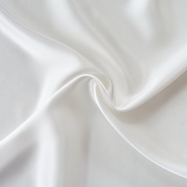 Bio Peace Silk TUSHITA 100 • Satin kbT •100% Seide weiß - Reststück 0,90 x 1,40 m